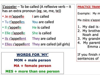 KS3 French: Family Intro PPT