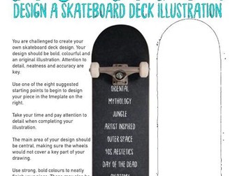 Art & Design Cover Lesson - Skateboard Deck Illustrations
