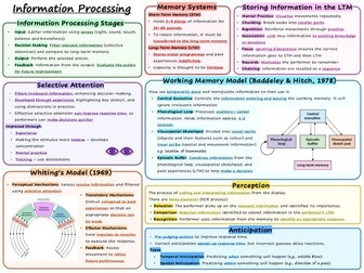 Knowledge organiser - information processing