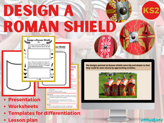 Design a Roman shield - worksheets and presentation