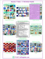 Beaches 7 Game Plus 2 Worksheet Bundle