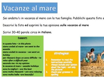 NEW ITALIAN GCSE RESOURCES TOPIC IV (Local area, holidays and tourism)