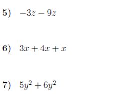 Adding And Subtracting Monomials