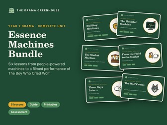 Year 2 Drama Bundle: Essence Machines and The Boy Who Cried Wolf (6 Lessons, KS1)