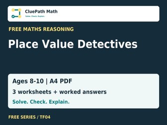 Place Value Detective Puzzles - Free