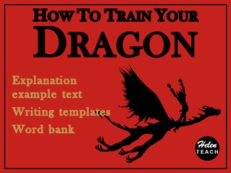 How To Train Your Dragon Example Explanation Text with Differentiated Templates & Word Bank