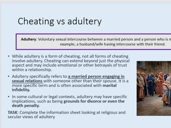 Adultery in marriage: RS GCSE