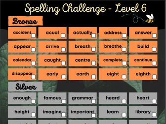 Spelling Challenge KS2 bundle