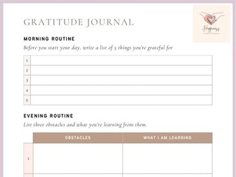 Gratitude journal