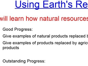 AQA - Using Earths Resources Lesson 1