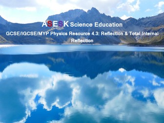 ASESK GCSE Physics Resource 4.3: Reflection & Total Internal Reflection