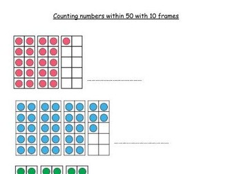 Counting within 50 with 10 frames