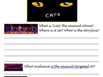 Cats the Musical review template and prompt