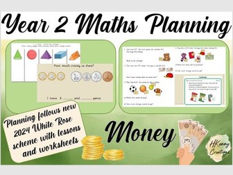 Maths planning, Year 2 money, whole unit, PowerPoints and Worksheets.