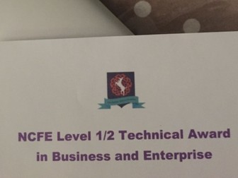 NCFE level 1/2 technical award business and enterprise learning outcome 1