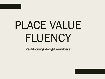 Year 4 Maths Place Value - Partition