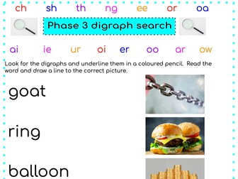 Phonics - Phase 3 worksheets