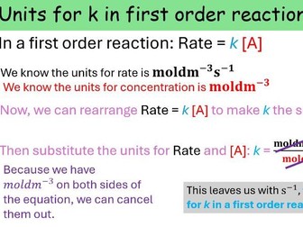 WJEC A level chemistry 3.5 chemical kinetics powerpoint lessons for entire topic