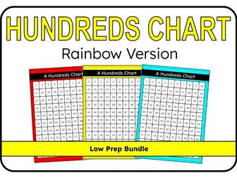 Rainbow Theme Hundreds Charts