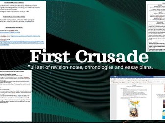 Full set of First Crusade revision notes
