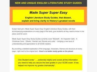 EXCELLENT LITERATURE STUDY GUIDES