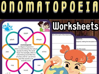 Onomatopoeia Worksheets | Perfect for Grades 5 & 6