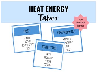 Heat Energy Taboo Revision Game