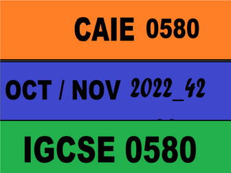 Guided Solution CIE 0580 October 2022 Paper 42