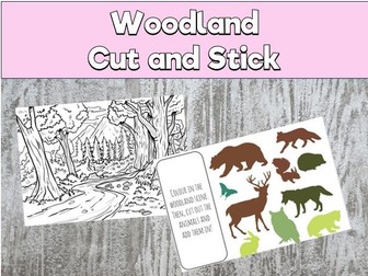 Woodland Cut and Stick (fine motor and scissor skills)