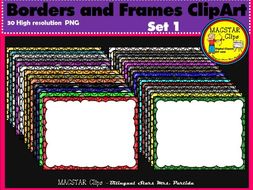 Borders and Frames Clipart Set1 MACSTAR Clips Partida
