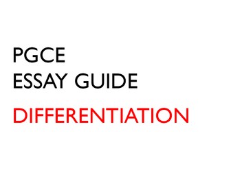 PGCE Essay Outline for Differentiation