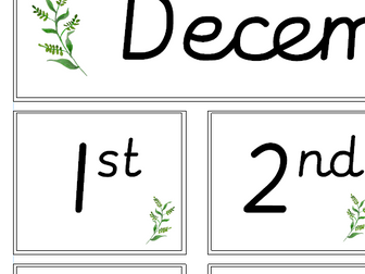 Days and months and date display pack