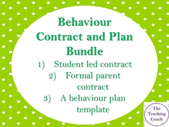 Behaviour Contract Bundle | Improving Monitoring | Head of Year and Pastoral Leaders