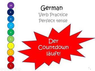 German perfect tense translation game