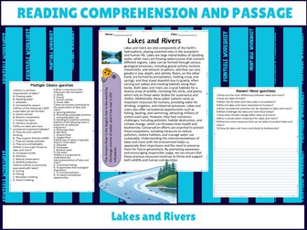Exploring Lakes and Rivers: Engaging Reading Passage with Questions