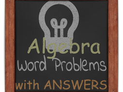 Algebra - Word Problems Functional Skills L2 GCSE (with answers)