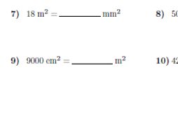 Conversion between metric units of area and volume worksheets (with ...