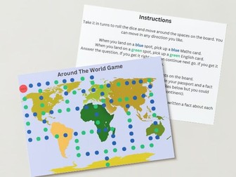 Around the World Maths and English Game