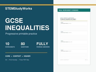 GCSE Inequalities Worksheets with Answers