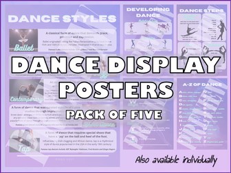 Dance Display Posters (Pack of 5)