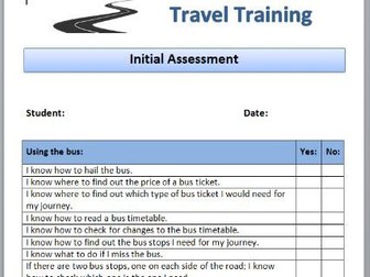 Travel Training SEN Initial Assessment