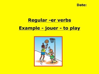 -ER verbs  PPT with cartoons and quizzes