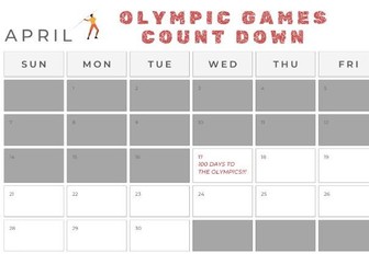 Count Down Calendar to the Olympic Games