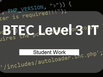 BTEC Level 3 Unit 2 - Part A Database Pass level