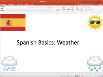 Spanish Weather PowerPoint