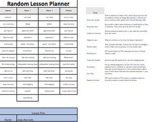 Random Lesson Planner