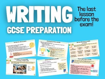 GCSE Spanish writing exam. Last minute tips and advice. Includes practice activities + model answers