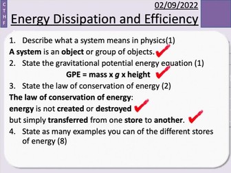 P1.5 Energy Dissipation and Efficiency