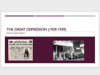 The Great Depression & Weimar Germany History Powerpoint