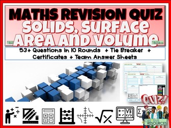 Solids, volumes and surface areas